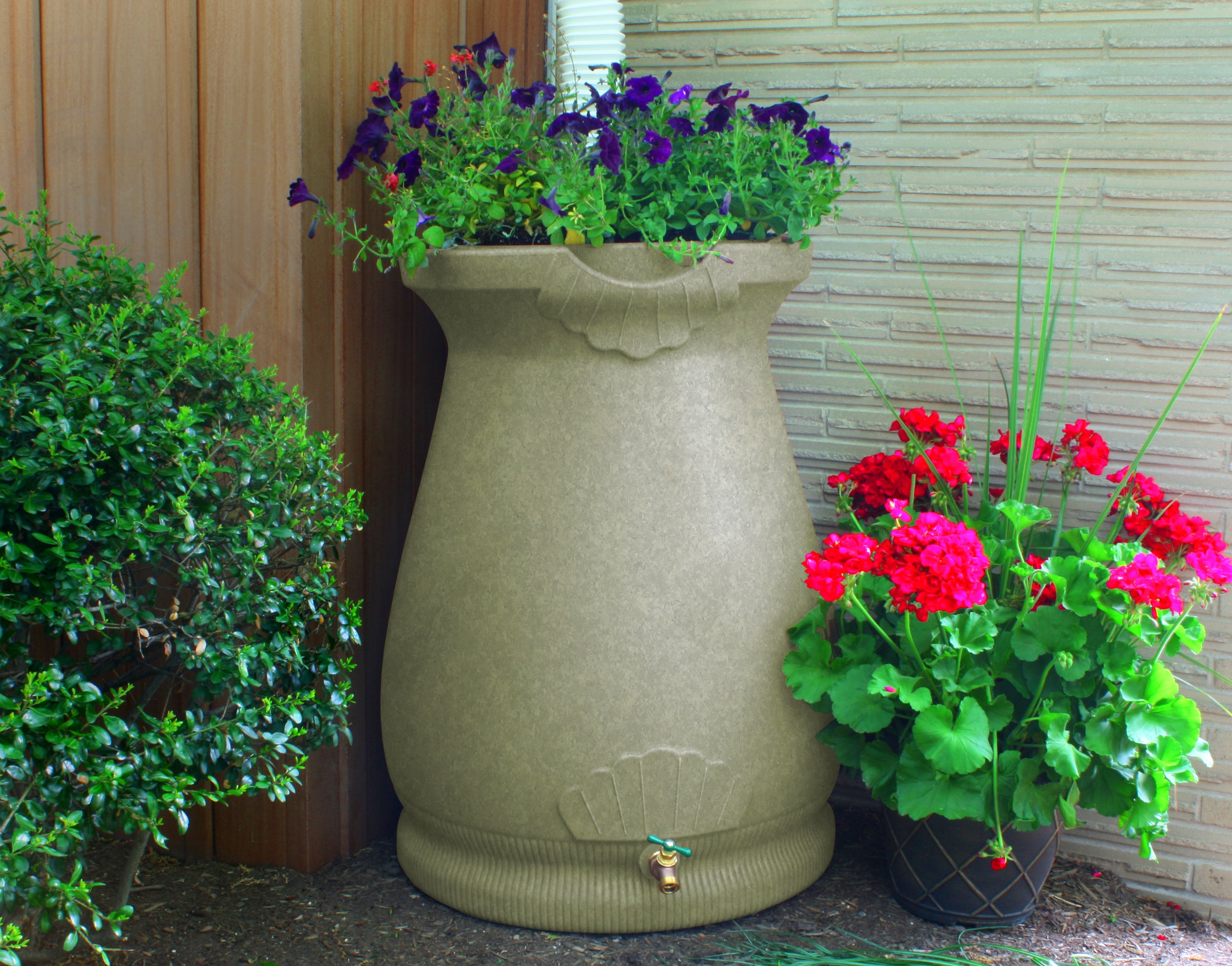 Rain Barrels with Planters