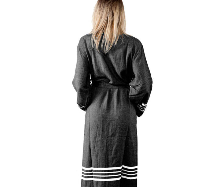 Organic Turkish Cotton Kimono Bathrobe – Lightweight Spa &amp; Home Robe