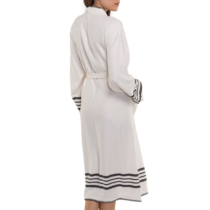 Organic Turkish Cotton Kimono Bathrobe – Lightweight Spa &amp; Home Robe