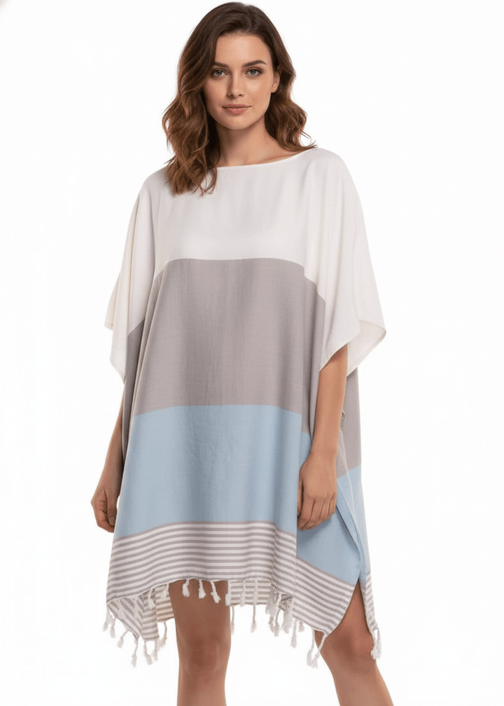 Multi Color Tunic Beach Cover Up