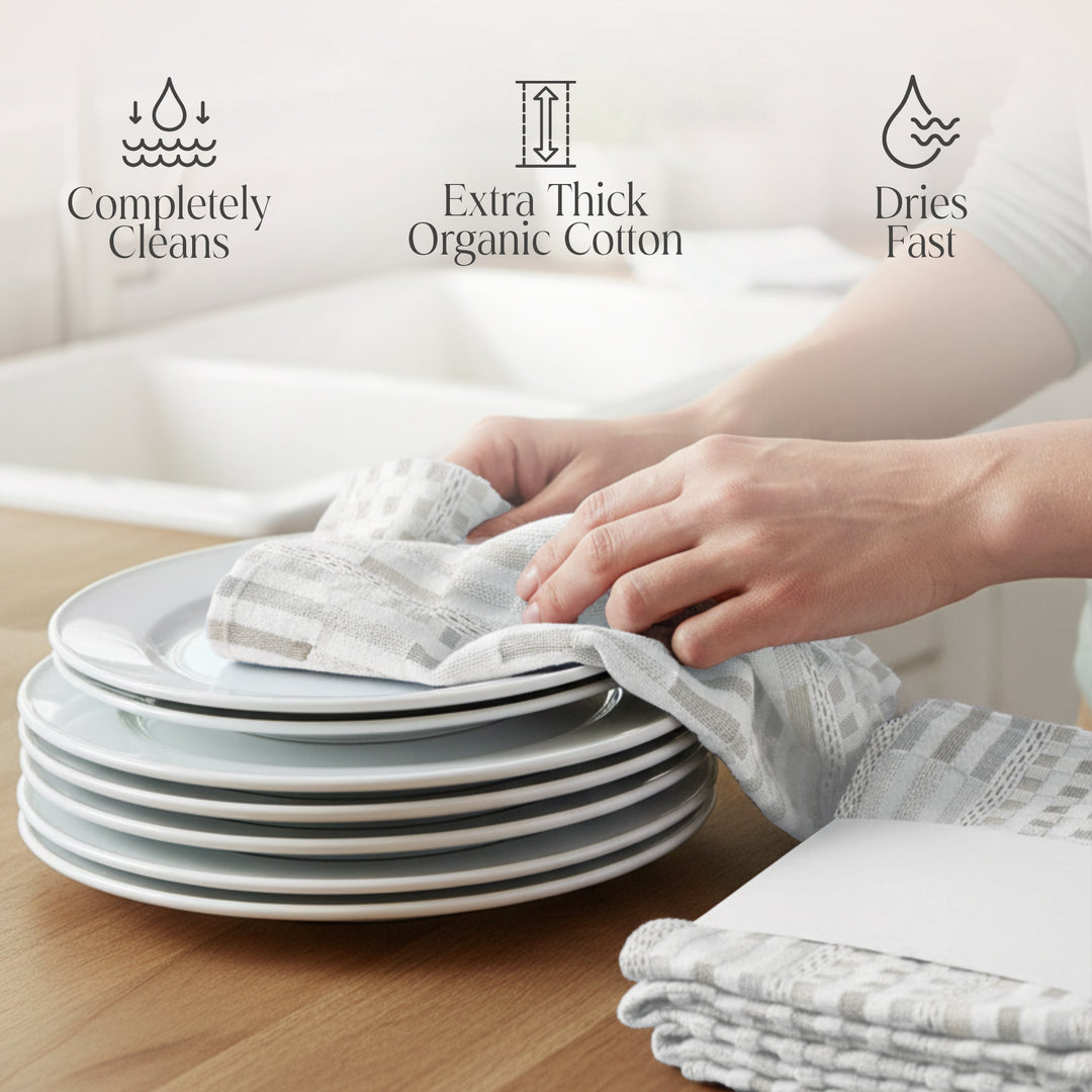 100% Organic Cotton Kitchen Towels
