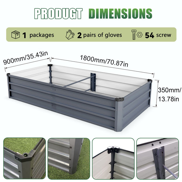 Large Raised Bed Garden For Outdoor Gardening Comes in 2 Different Heights