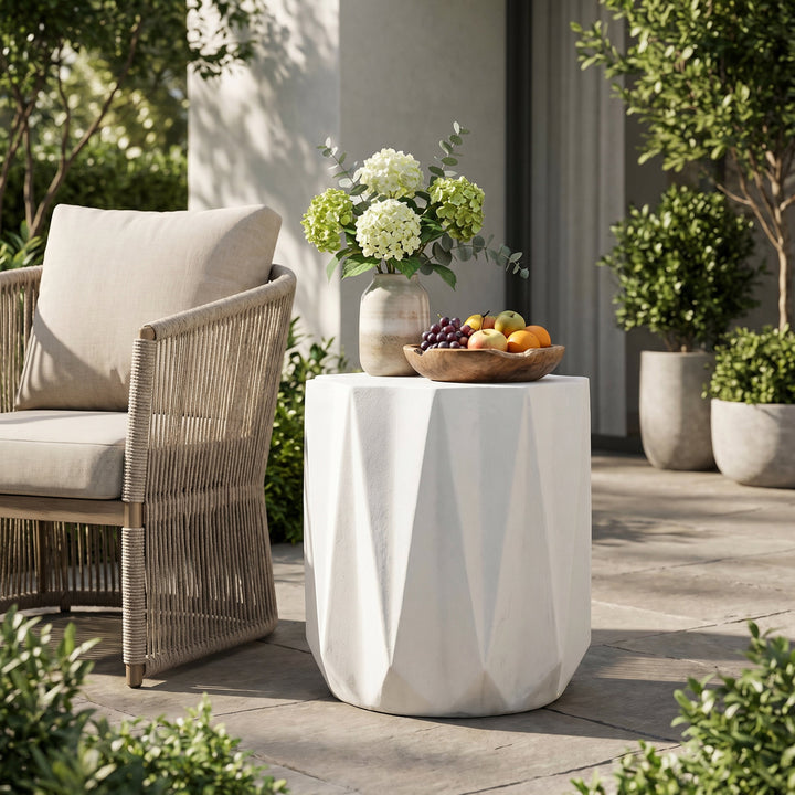 Outdoor Lightweight Concrete Side Table