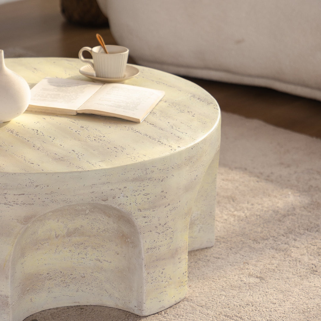 Modern Minimalist Round Accent Coffee Table
