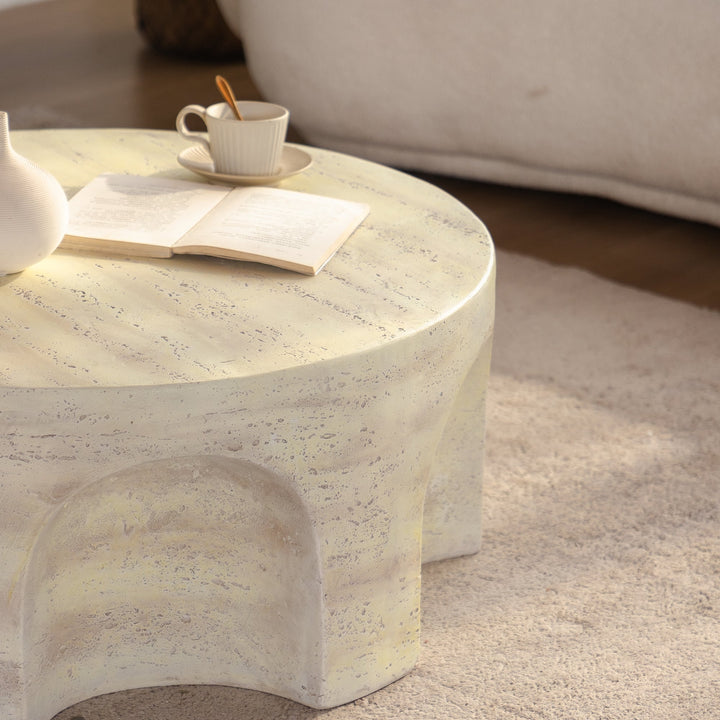 Modern Minimalist Round Accent Coffee Table
