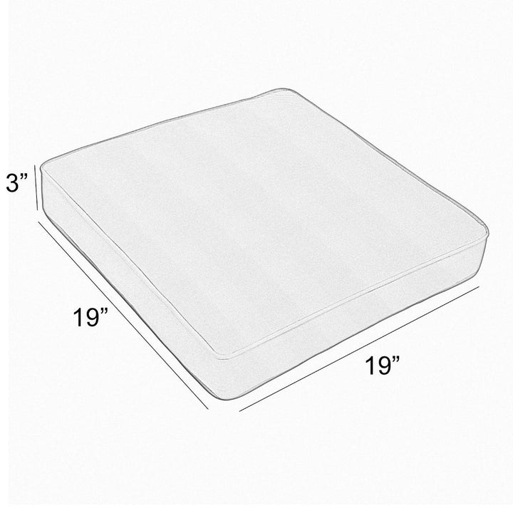 Sunbrella Mist Chair Cushion - Comes in 3 Sizes/2 Colors - Made in the U.S.A.