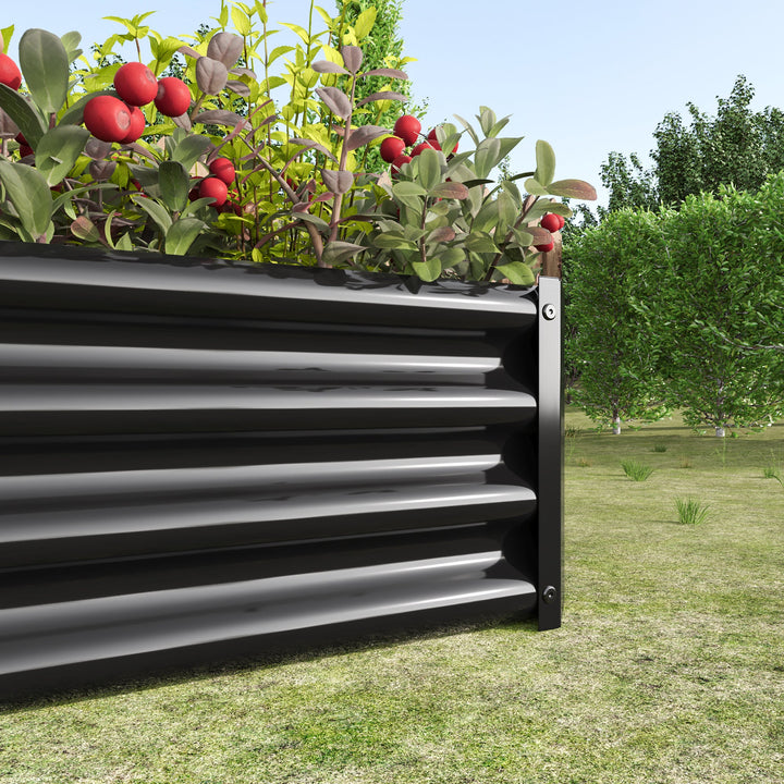 2-Piece Metal Raised Garden Bed Set