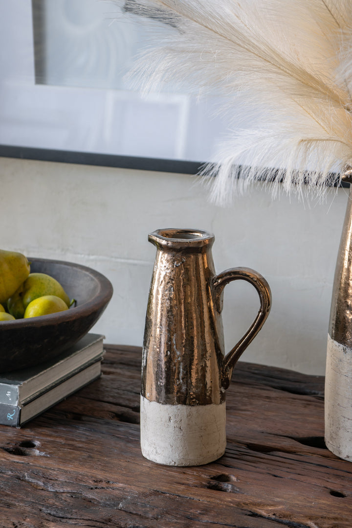 Candia Terracotta Pitcher Vase, Sienna