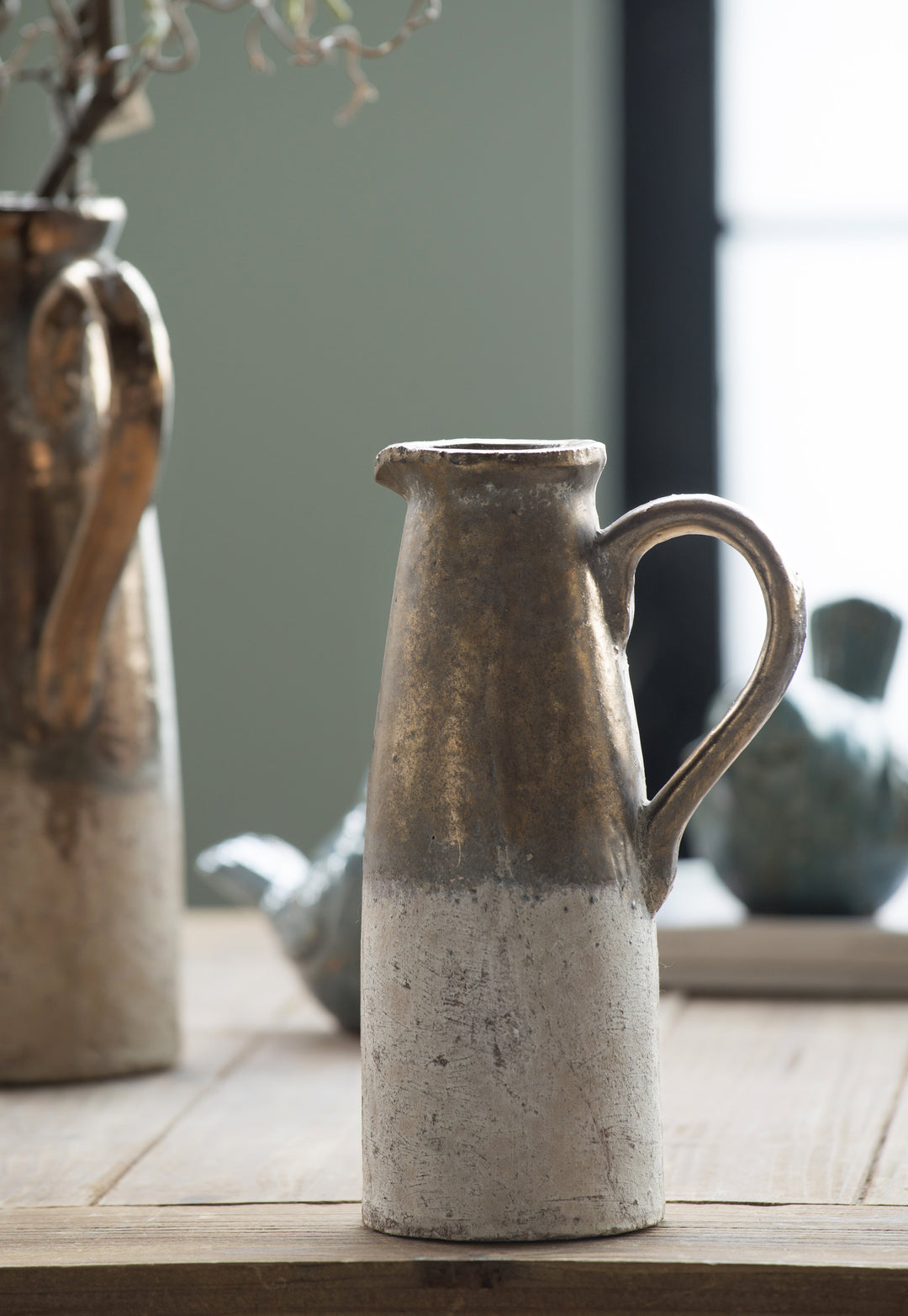 Candia Terracotta Pitcher Vase, Sienna