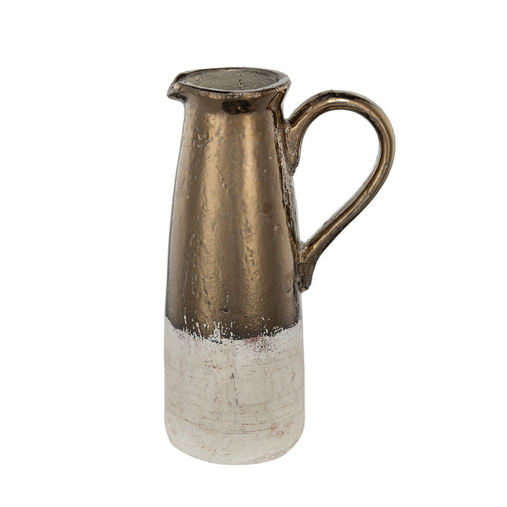 Candia Terracotta Pitcher Vase, Sienna