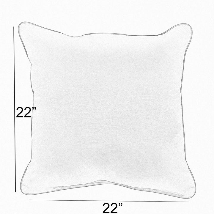 Sunbrella Square Corded Pillow (Set of 2) - Comes in 5 Sizes - 10 Great Colors