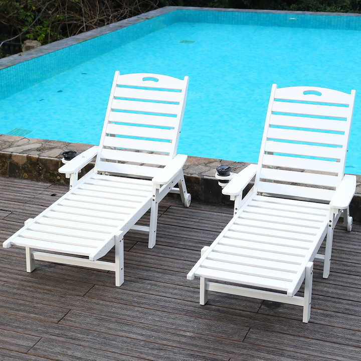 HDPE Chaise Lounge Chair for Outdoor Relaxation