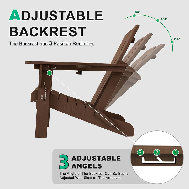 Adjustable HDPE Adirondack Chair