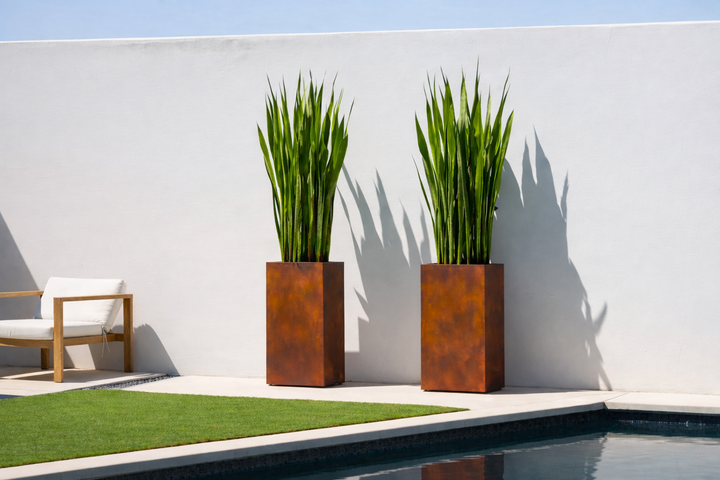 Corten Steel Column Planters - FREE SHIPPING!