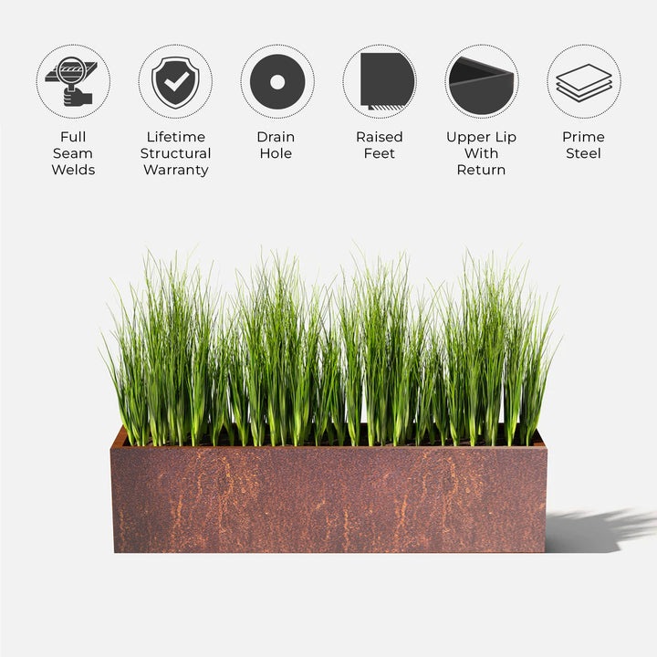 Corten Steel Box Planters - FREE SHIPPING! - Made in the U.S.A