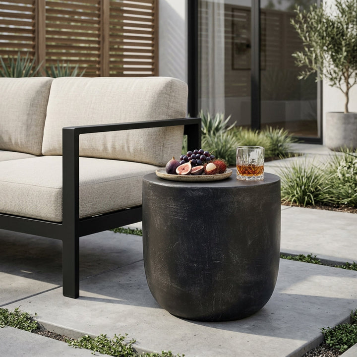 Outdoor Lightweight Concrete Side Table - Comes in 3 Great Colors