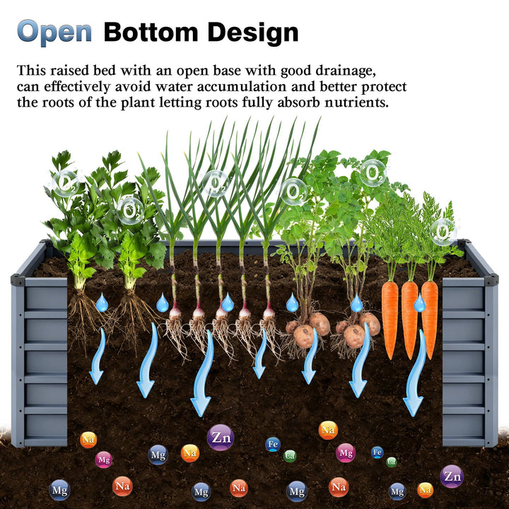 Large Raised Bed Garden For Outdoor Gardening Comes in 2 Different Heights