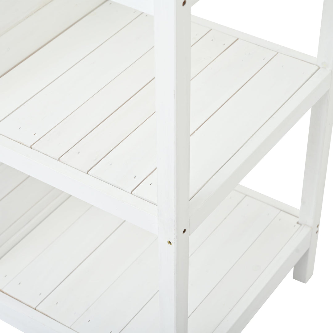 Topmax 66" Large Outdoor Farmhouse Wooden Potting Bench Table