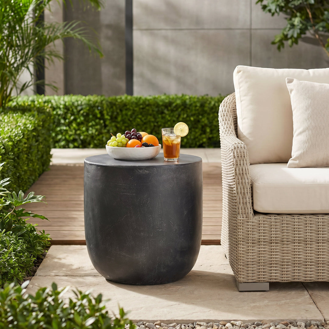 Outdoor Lightweight Concrete Side Table - Comes in 3 Great Colors