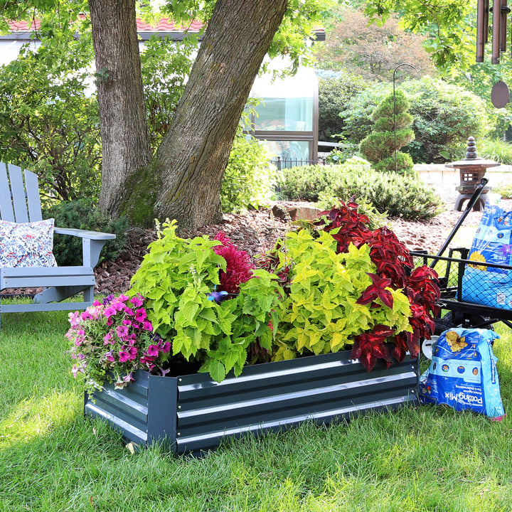 Galvanized Steel Raised Garden Bed - Rectangle - 48"