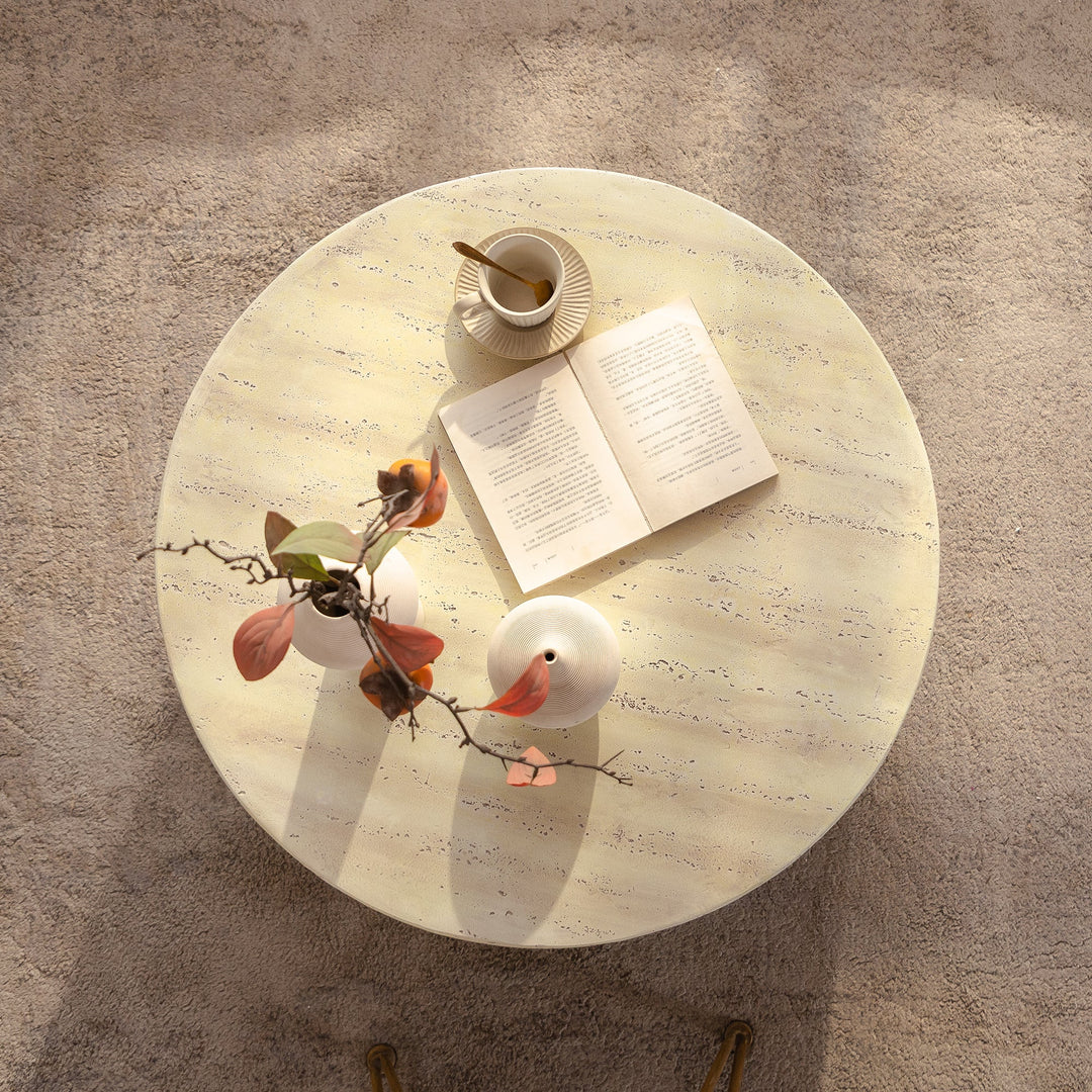 Modern Minimalist Round Accent Coffee Table
