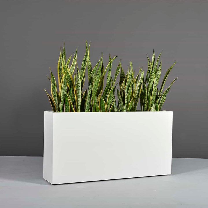Jay Scotts Milano Long Rectangle Fiberglass Planter 48" L x 10" W x 24" H