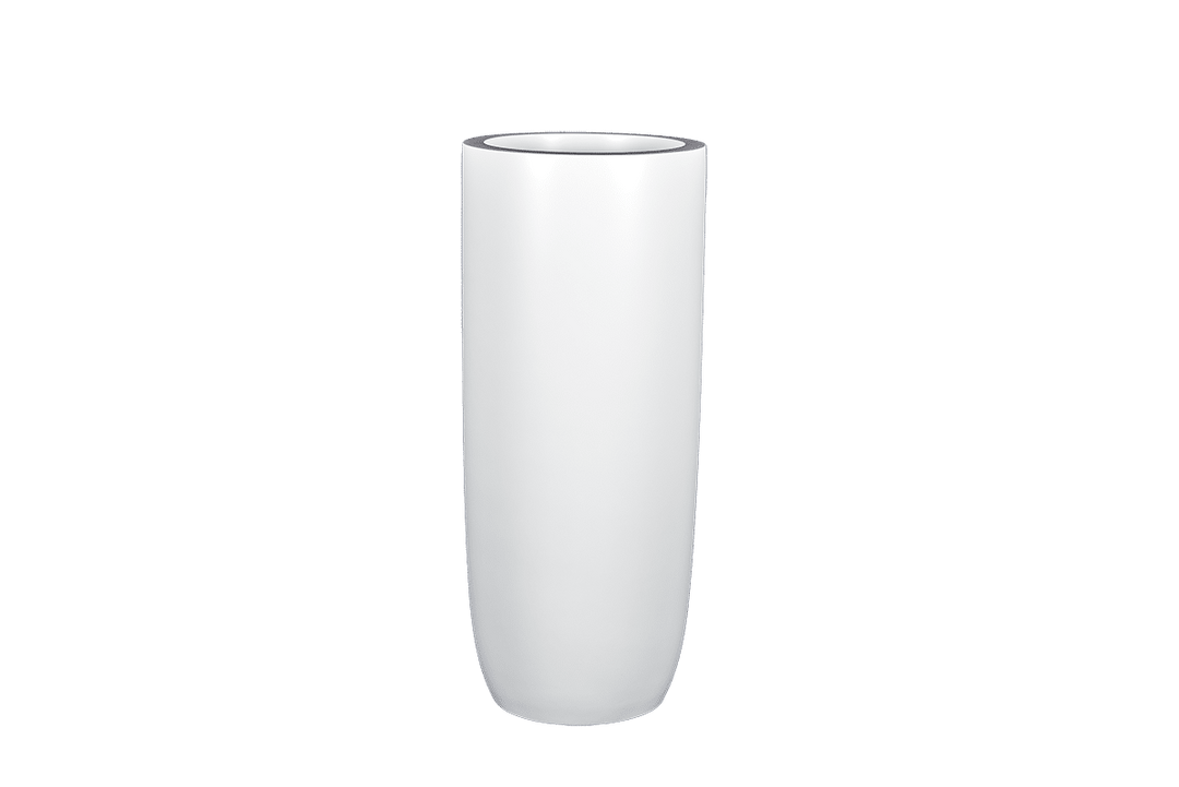 Jay Scotts Saint Tropez Tall Round Fiberglass Planter 20" Dia x 43" Tall