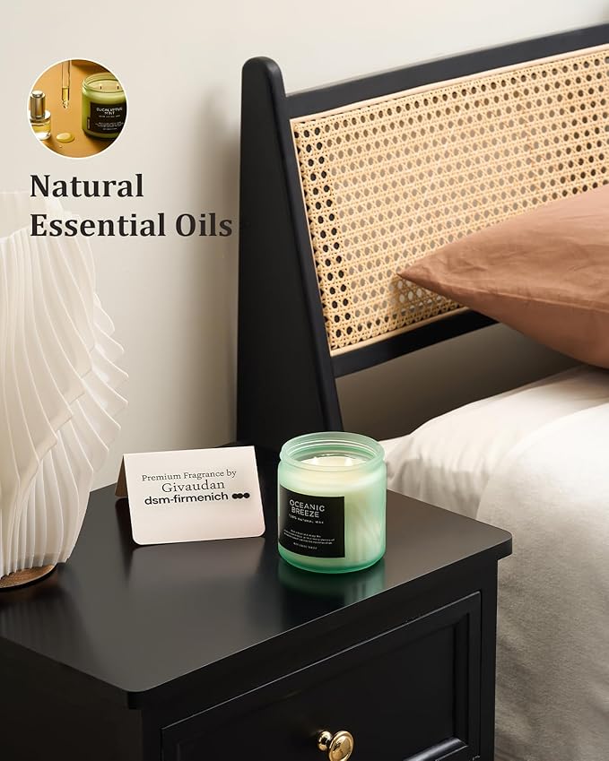 M&amp;SENSE Candle Oceanic Breeze Scented, 11.6oz 70 Hour Long Lasting 2 Wick Pineapple &amp; Mango Scent Natural Soy Candles for Home Scented, Stress Relief Gifts for Women/Men