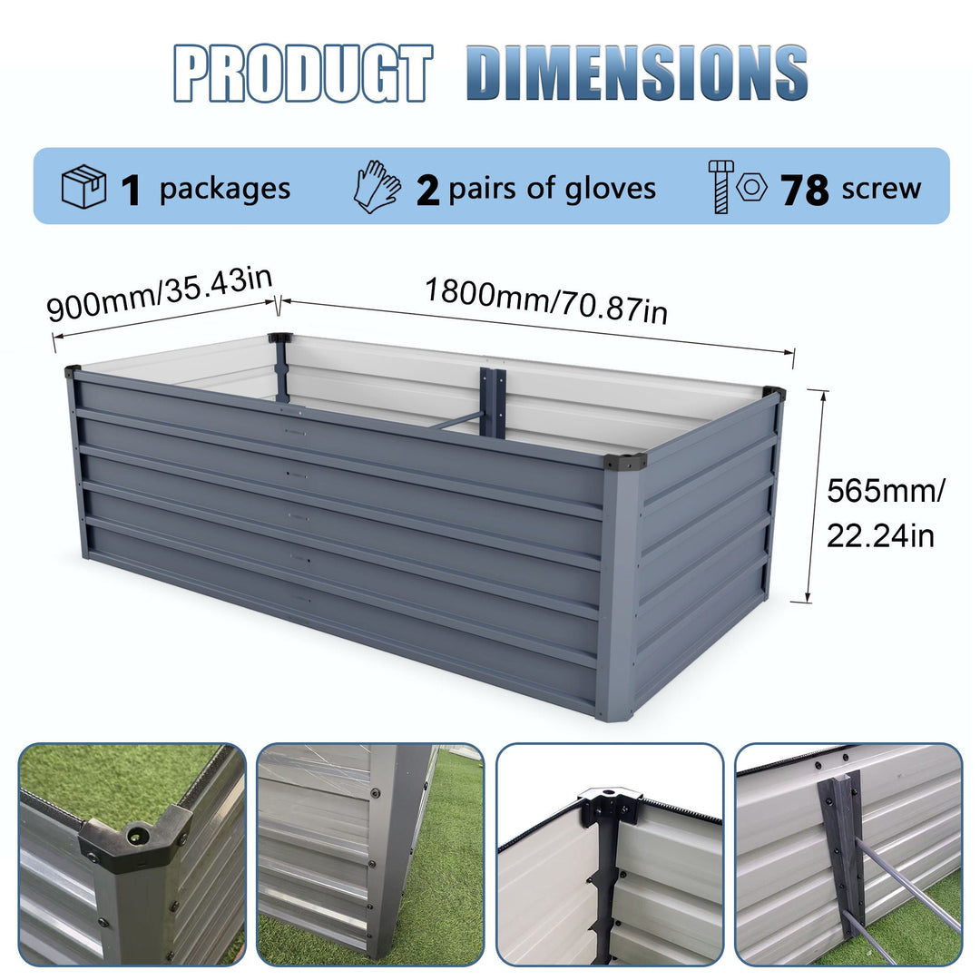 Large Raised Bed Garden For Outdoor Gardening Comes in 2 Different Heights