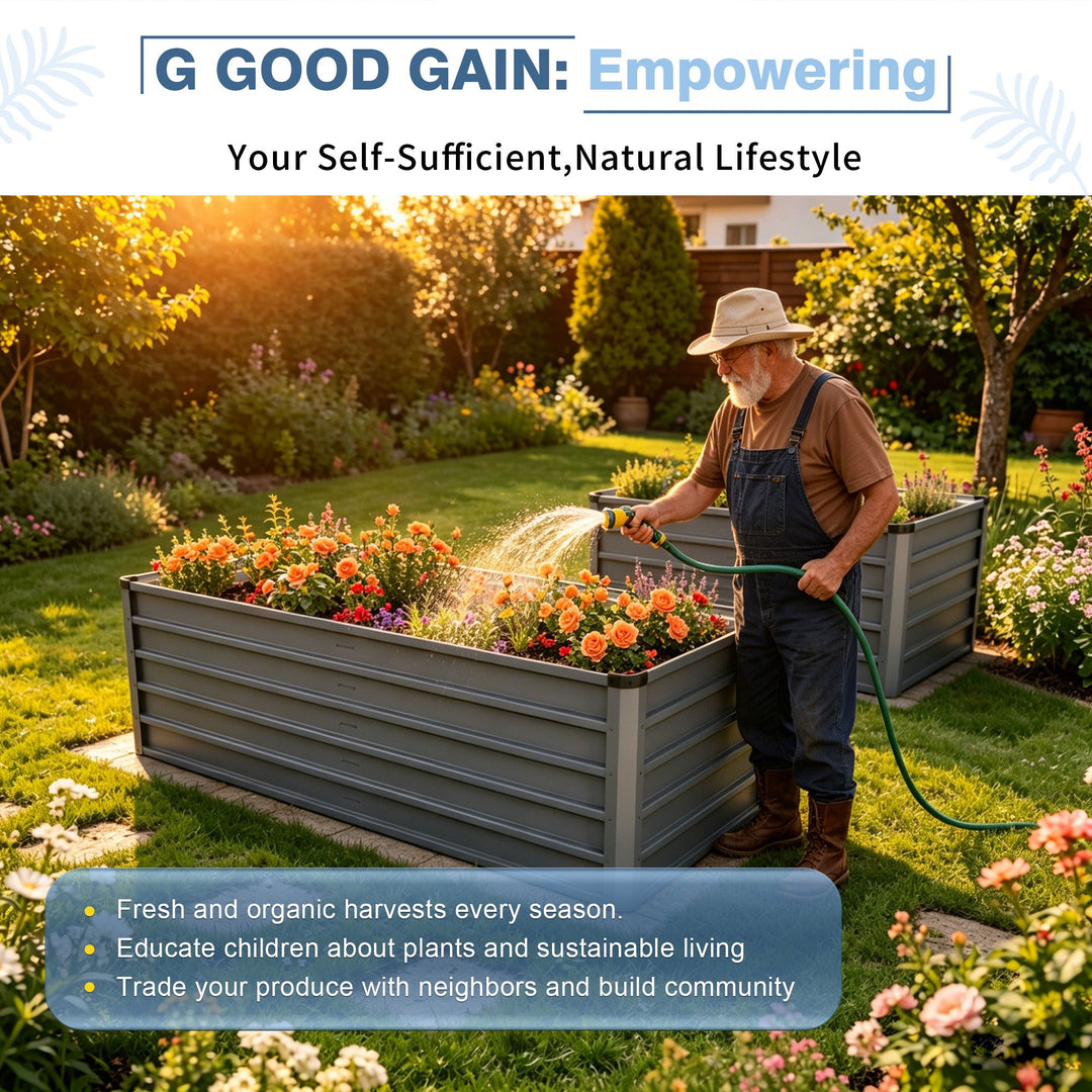 Large Raised Bed Garden For Outdoor Gardening Comes in 2 Different Heights
