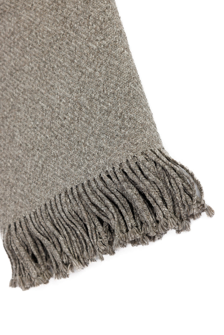 Kulsi Collection - Pima Cotton &amp; Undyed Baby Alpaca - Graphite Throw