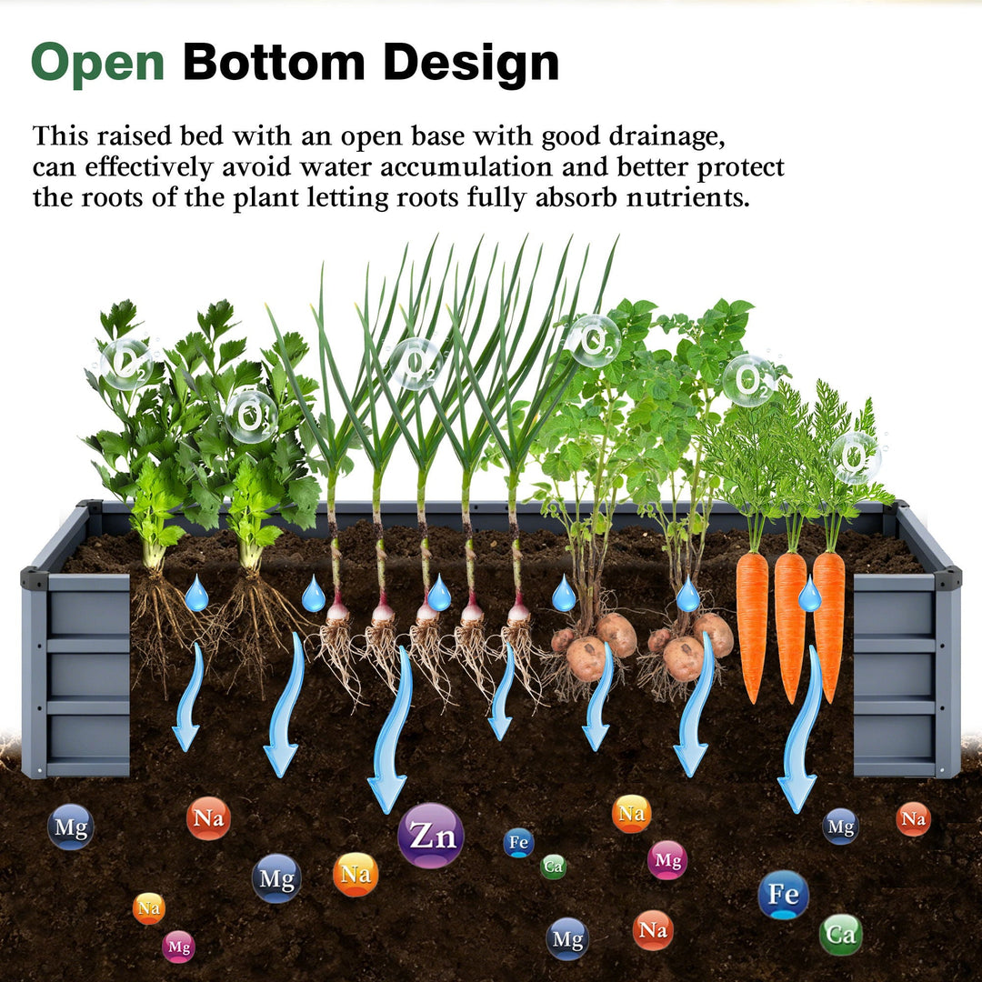 Large Raised Bed Garden For Outdoor Gardening Comes in 2 Different Heights