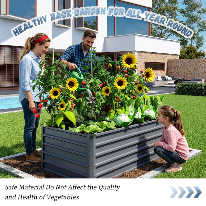 Large Raised Bed Garden For Outdoor Gardening Comes in 2 Different Heights
