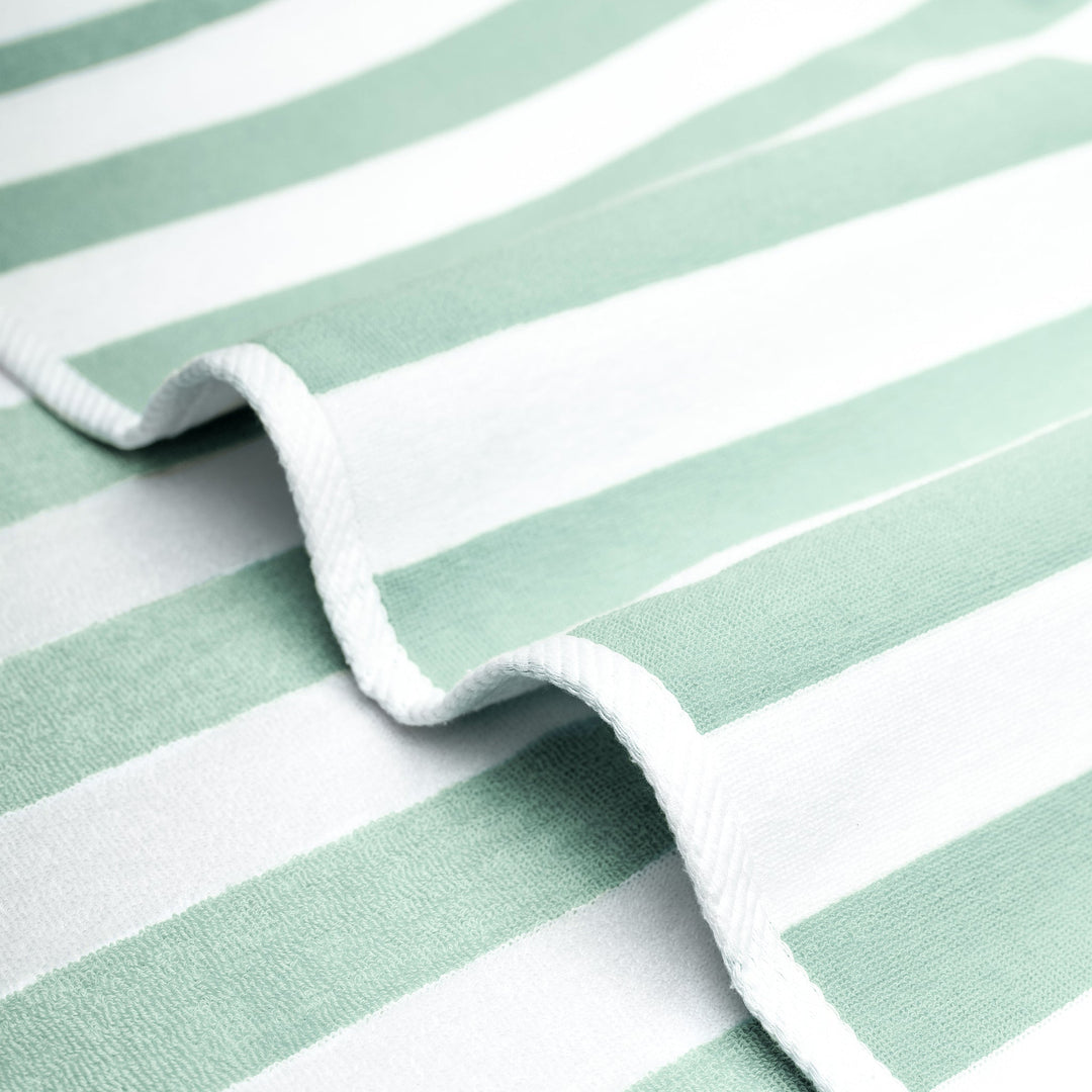 American Soft Linen, Premium Cotton 4 Pack Beach Towels, 30" x 60" Cabana Striped Pool Towels