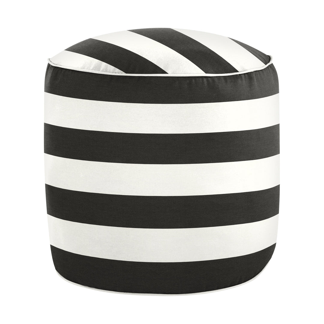 Sunbrella Cabana Round Indoor/Outdoor Bean Pouf - Made in the U.S.A