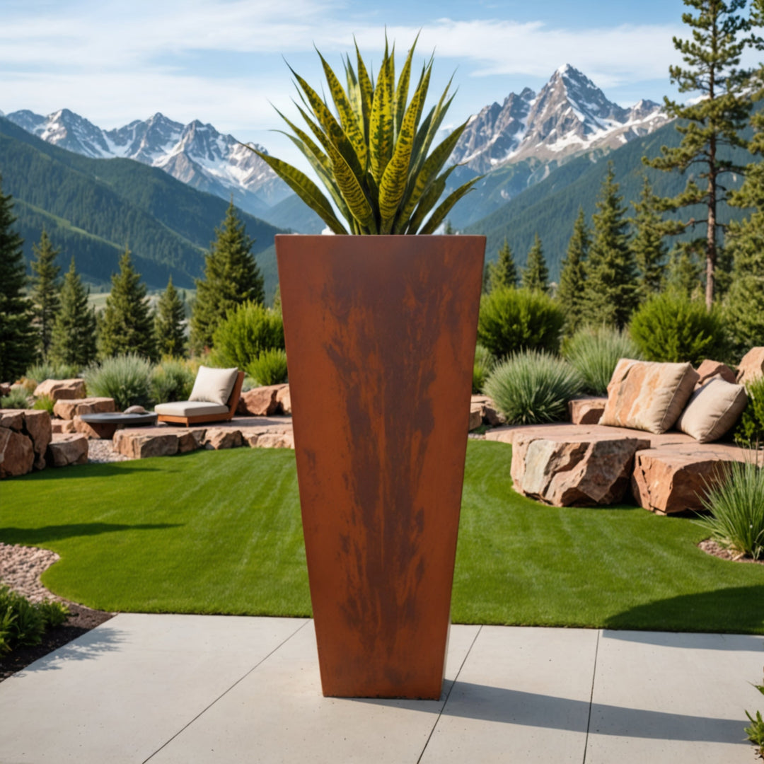 Steel Radius Tapered Planters - FREE SHIPPING!