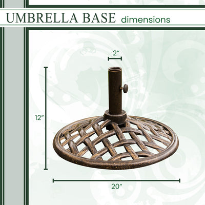 Hanover/UMBRELLABASE Umbrella Base for Traditions and Monaco Umbrella - Bronze