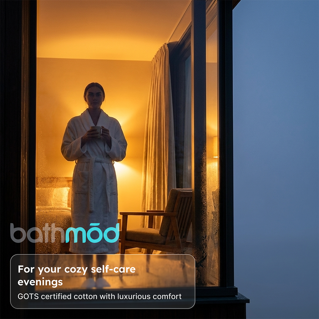 Luxury Organic Bathrobe &amp; Slipper Set