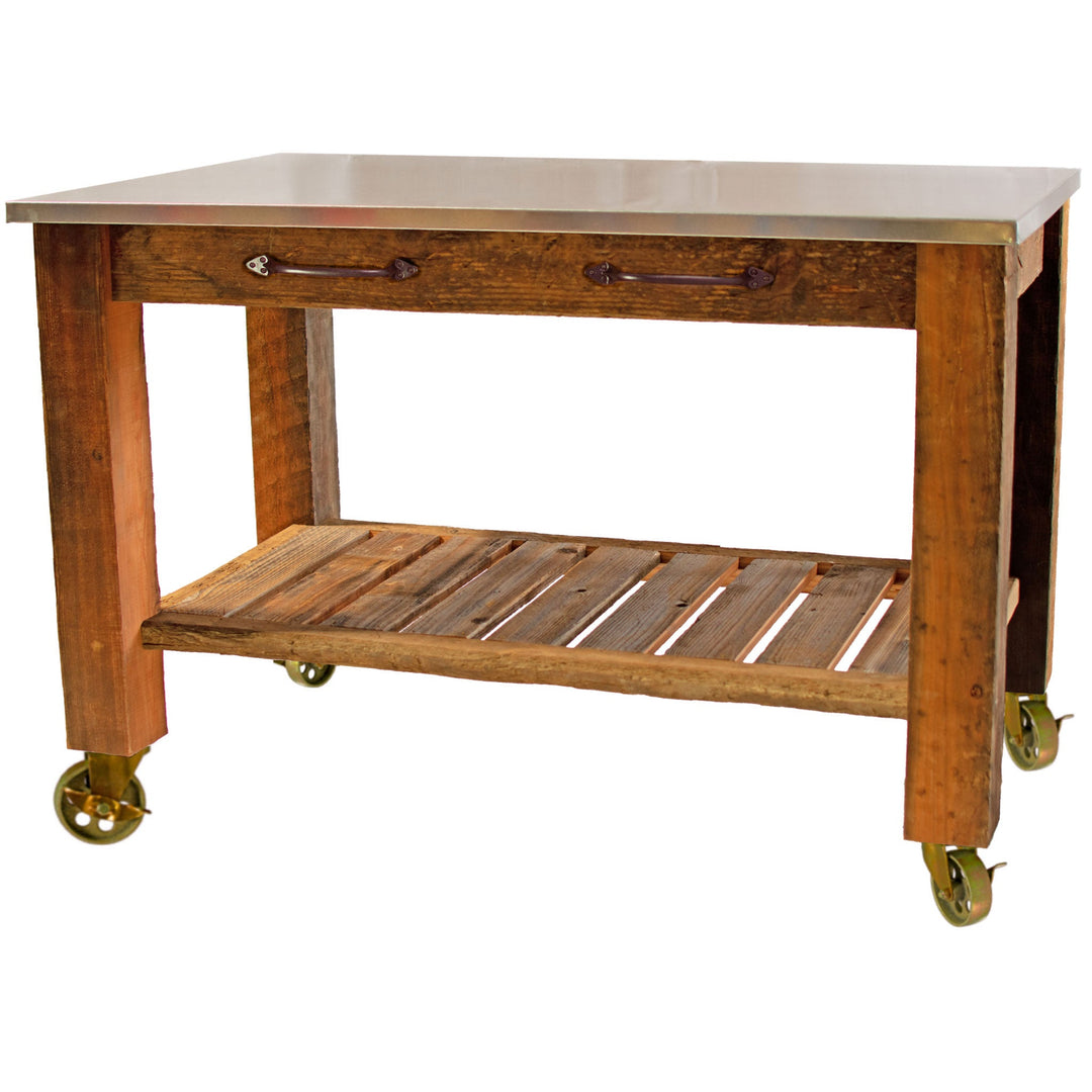 Redwood Potting Table Rolling Cart - Multiple Choice Available - Made in the U.S.A