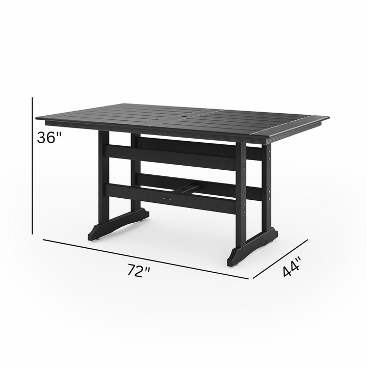 SoPoly 72" Savannah Farmhouse Counter Table