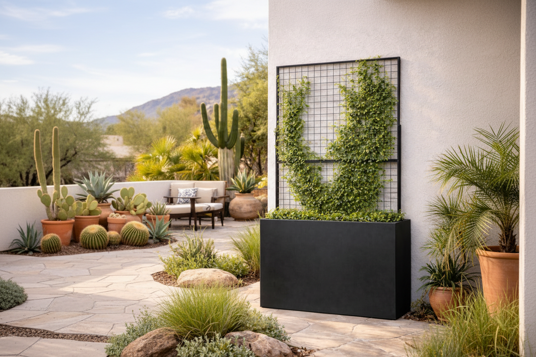Steel Edge Planter with Trellis - FREE SHIPPING!
