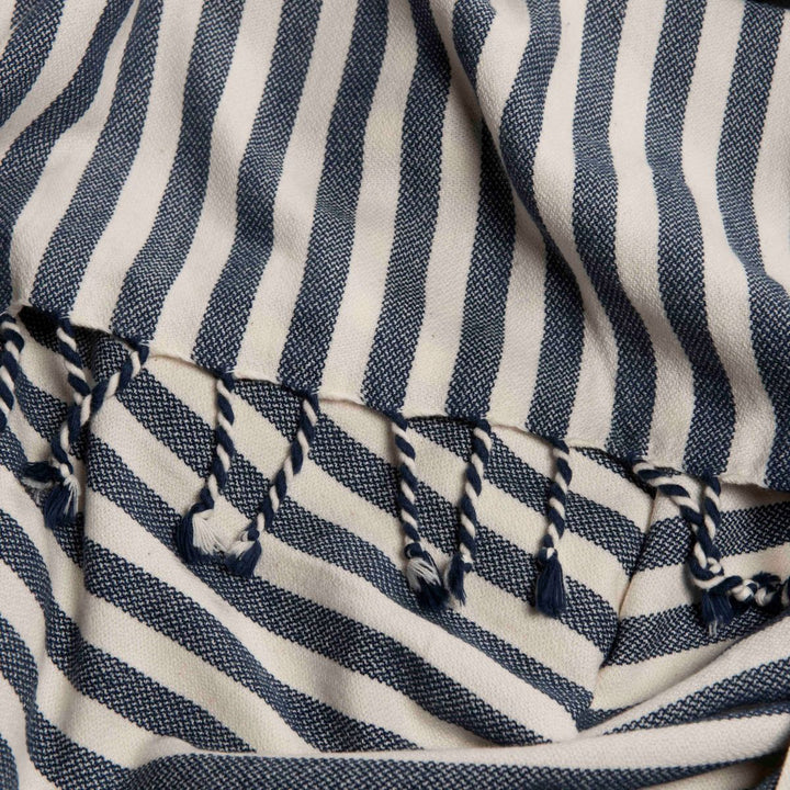 Vertical Striped Turkish Towel With Fringe