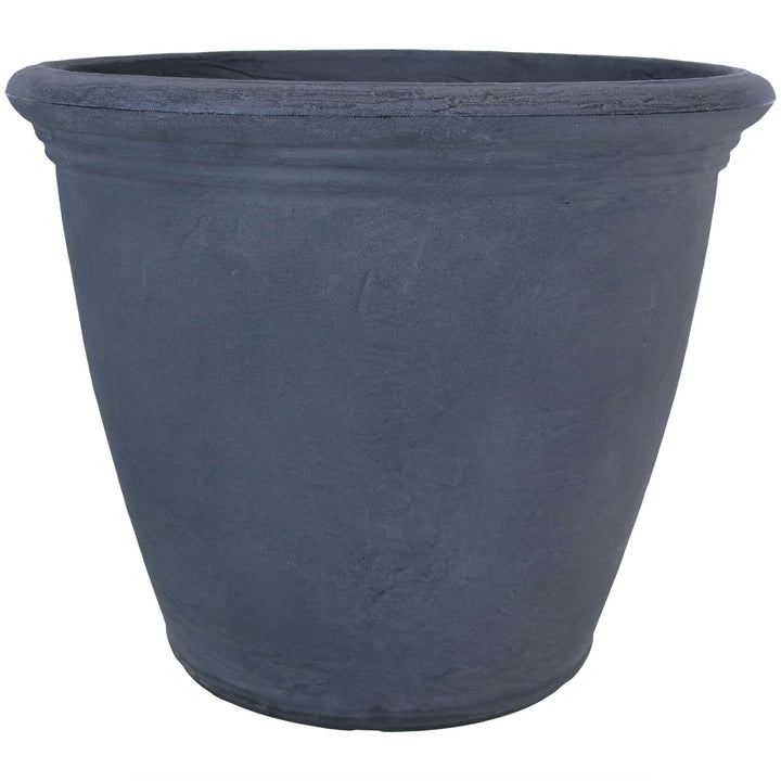 Anjelica Polyresin Large Round Outdoor Planter