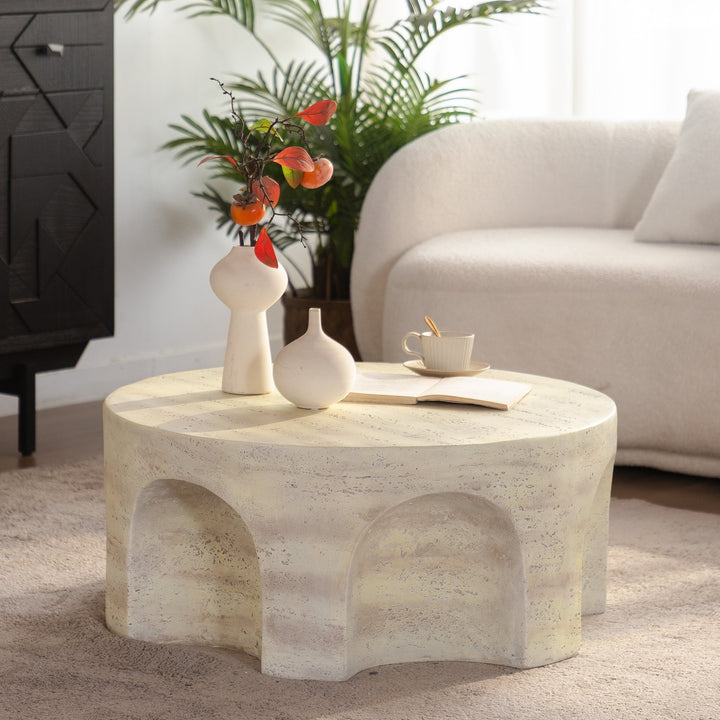 Modern Minimalist Round Accent Coffee Table