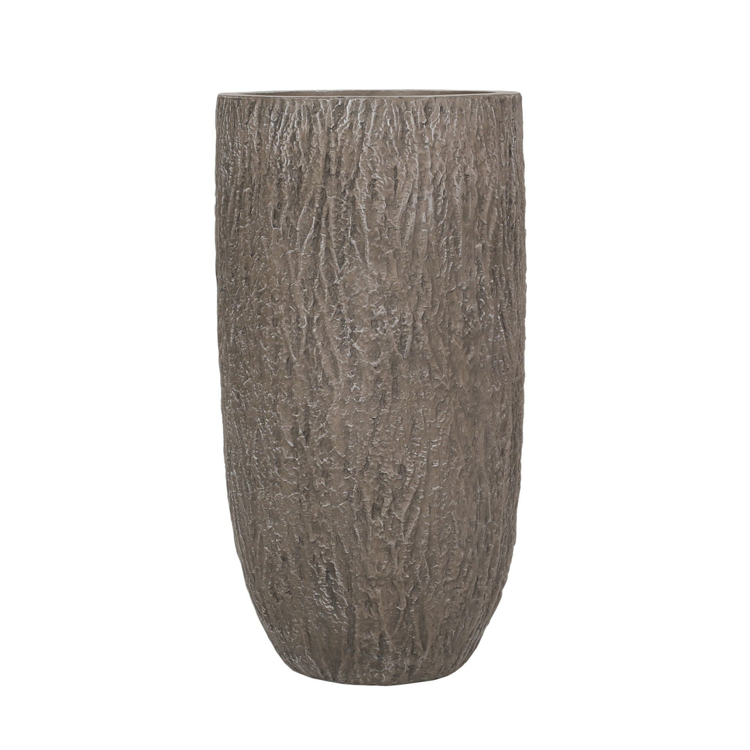 Magnesium Oxide Planter For Outdoor Use - Natural Wood
