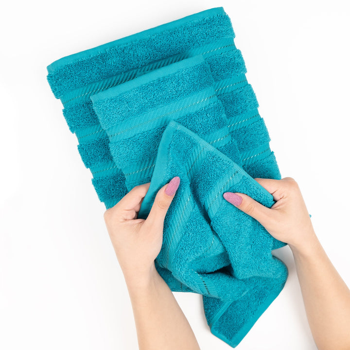American Soft Linen 100%  Cotton Turkish Towels, 4 Pack Hand Towel Set, Super Soft, Absorbent, Quick Dry Premium Towels