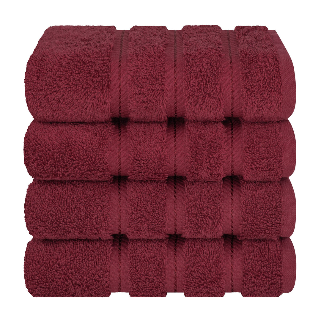 American Soft Linen 100%  Cotton Turkish Towels, 4 Pack Hand Towel Set, Super Soft, Absorbent, Quick Dry Premium Towels