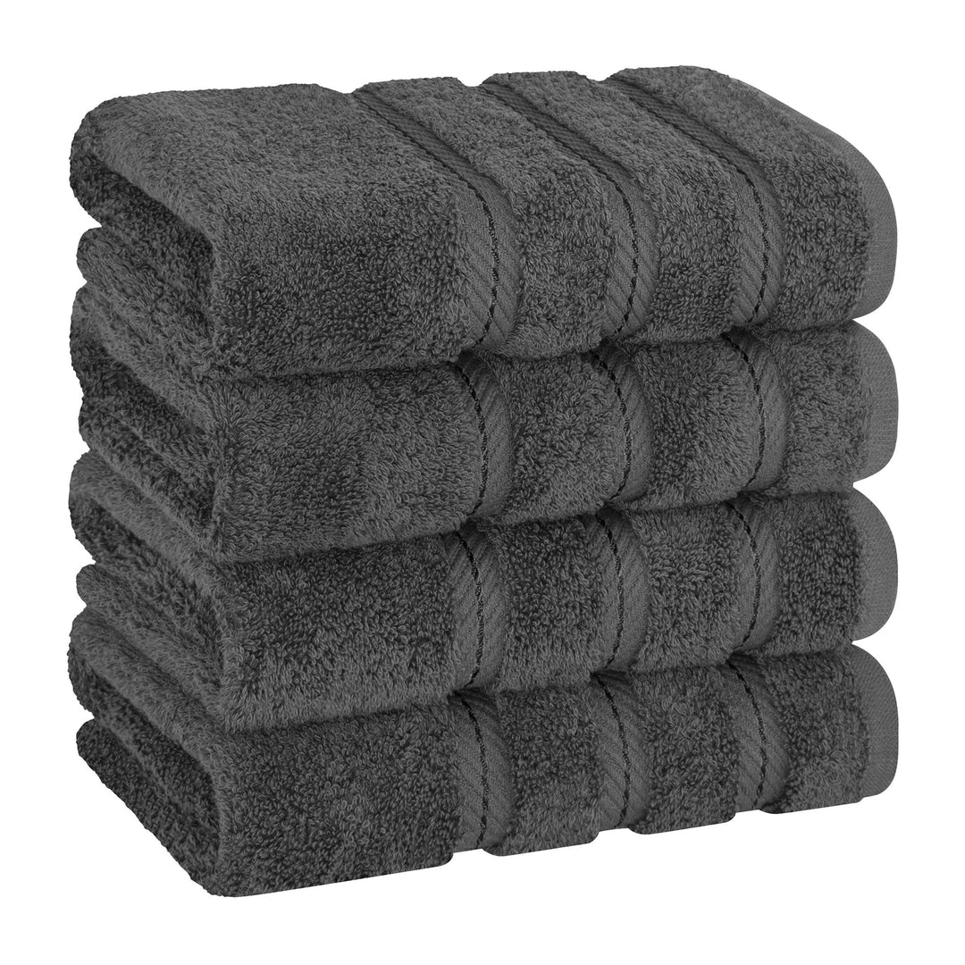 American Soft Linen 100%  Cotton Turkish Towels, 4 Pack Hand Towel Set, Super Soft, Absorbent, Quick Dry Premium Towels