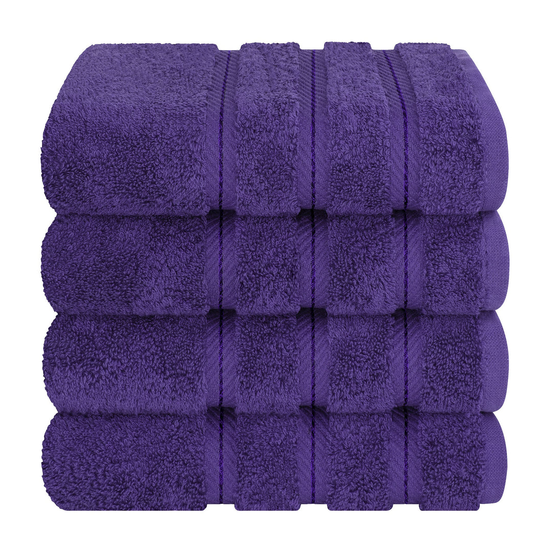 American Soft Linen 100%  Cotton Turkish Towels, 4 Pack Hand Towel Set, Super Soft, Absorbent, Quick Dry Premium Towels