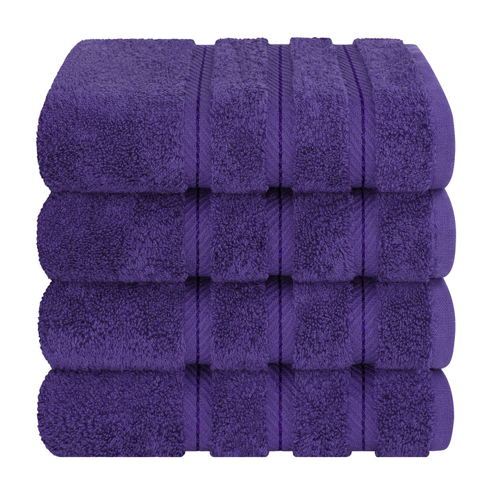 American Soft Linen 100%  Cotton Turkish Towels, 4 Pack Hand Towel Set, Super Soft, Absorbent, Quick Dry Premium Towels